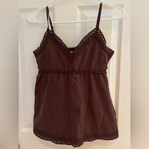 Chocolate Lace Trim Camisole